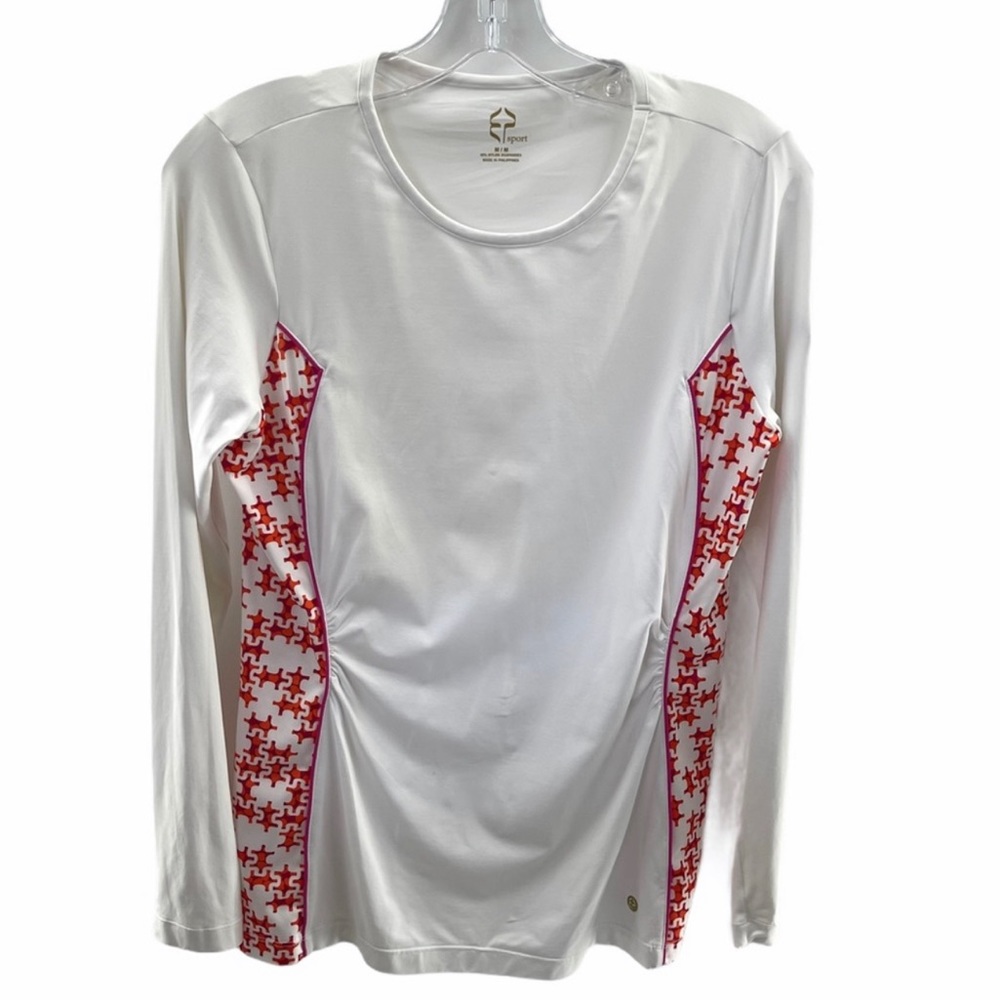 EP Pro Sport Colorblock Print Athletic Golf Tennis Top Medium